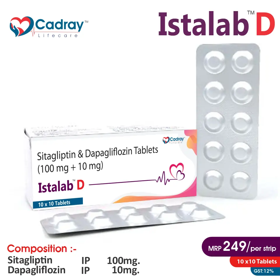 Sitagliptin Phosphate 100mg + Dapagliflozin 10mg | Antidiabetic Care | Best Price for PCD Pharma Franchise